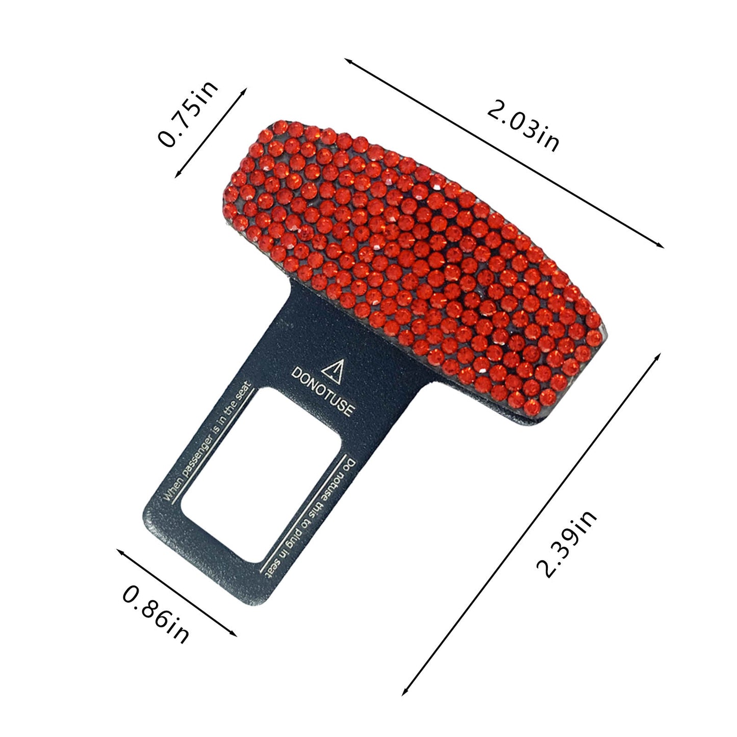 Seat Belt Clip, 4PCS Upgraded Seatbelt Clip, Car Supplies Seat Belt Clip Safety Belts Buckle，Universal for Most Vehicles（Red Diamond )