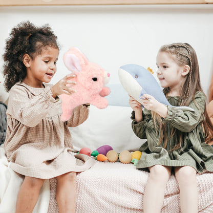 Hopping Rabbit Interactive Electronic Pet Plush Bunny Toy with Sounds Pink