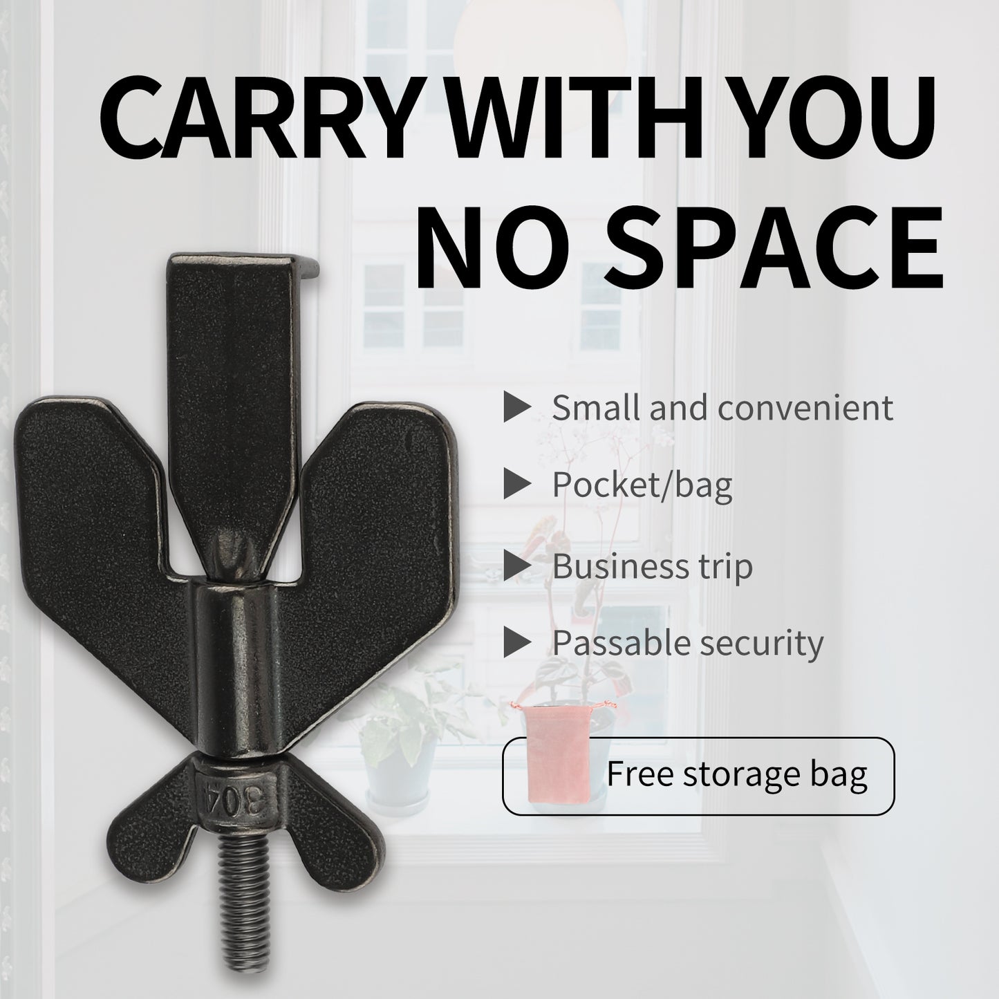 1PCS Portable Door Stopper,Door Stoppers Security Devices for Home,Hotel, School, Apartment, Dormitories