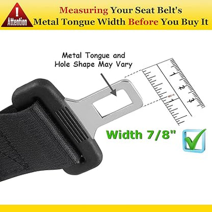 Seat Belt Extender, 2 Packs 9" Car Buckles Seat Belt Extension with Metal Tongue, Car Seatbelt Extension for Obese Men Pregnant Women Child, Seat Belt Clip Extender Car Accessories (9inch))