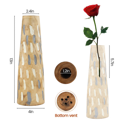 Wooden Vase – Handmade Decorative Flower Holder for Home, Office, and Living Room Decor