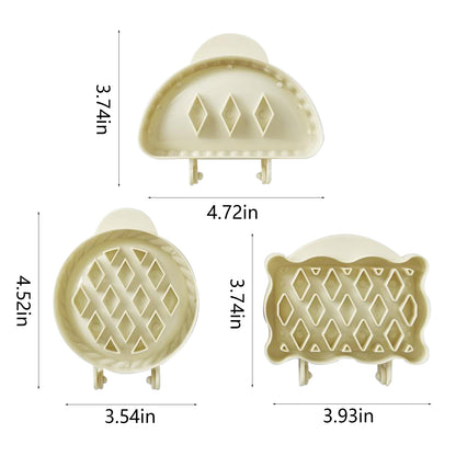 3pcs Mini Dough Presser, Pocket Pie Molds for Baking, Party Potluck, Hand Pie Molds, Baking Tools