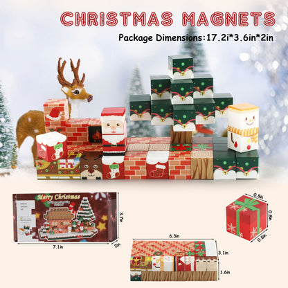 Magnetic Blocks |  Sensory Christmas Magnetic Tiles Building Cubes 2025 Upgraded STEM Game Toys for Toddlers | Christmas Birthday Gifts for Boys & Girls Ages 3-4, 5 6 7 8 9 10 11 12