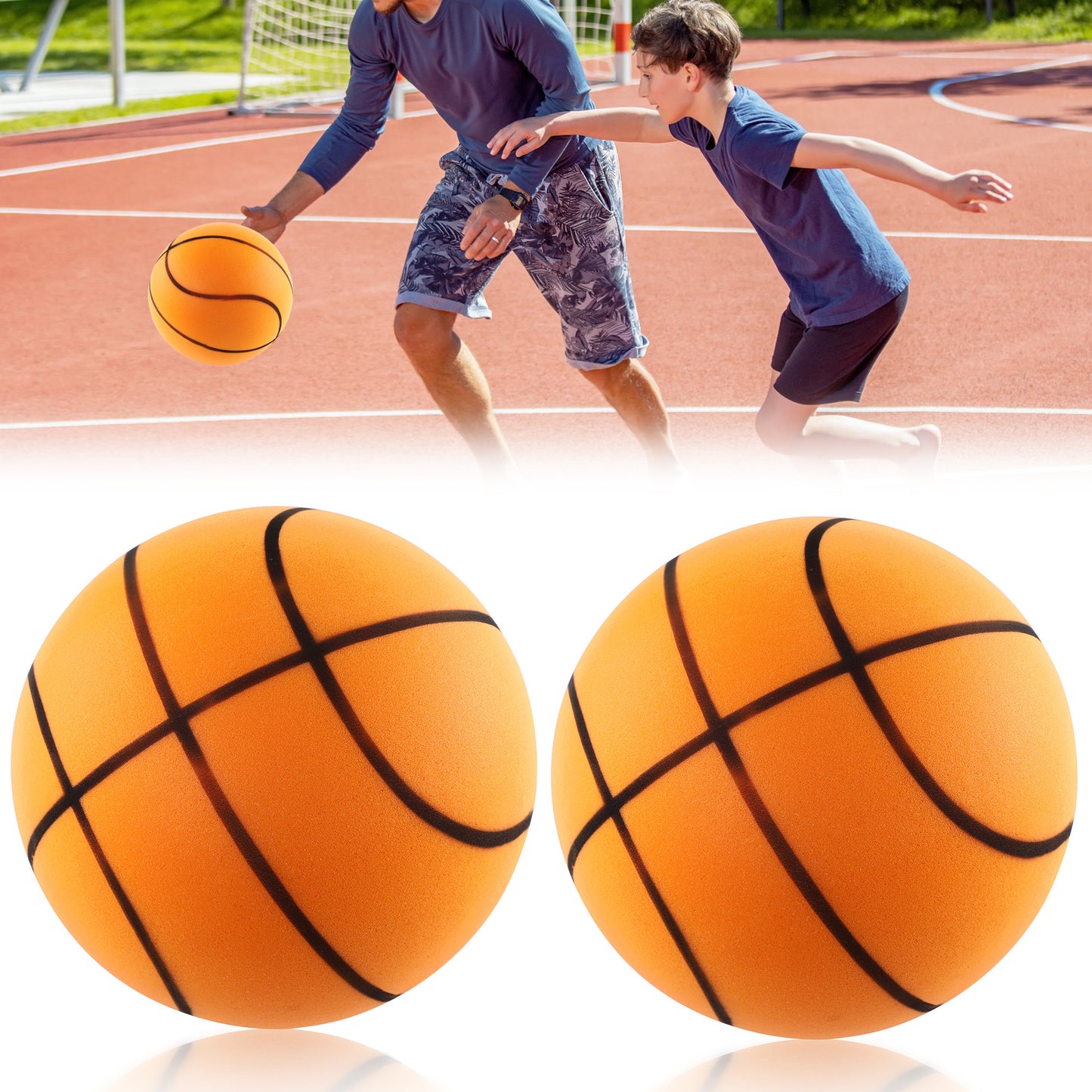 Silent Basketball,2024 Sponge Mute Basketball,Handleshh Silent Foam Basketball