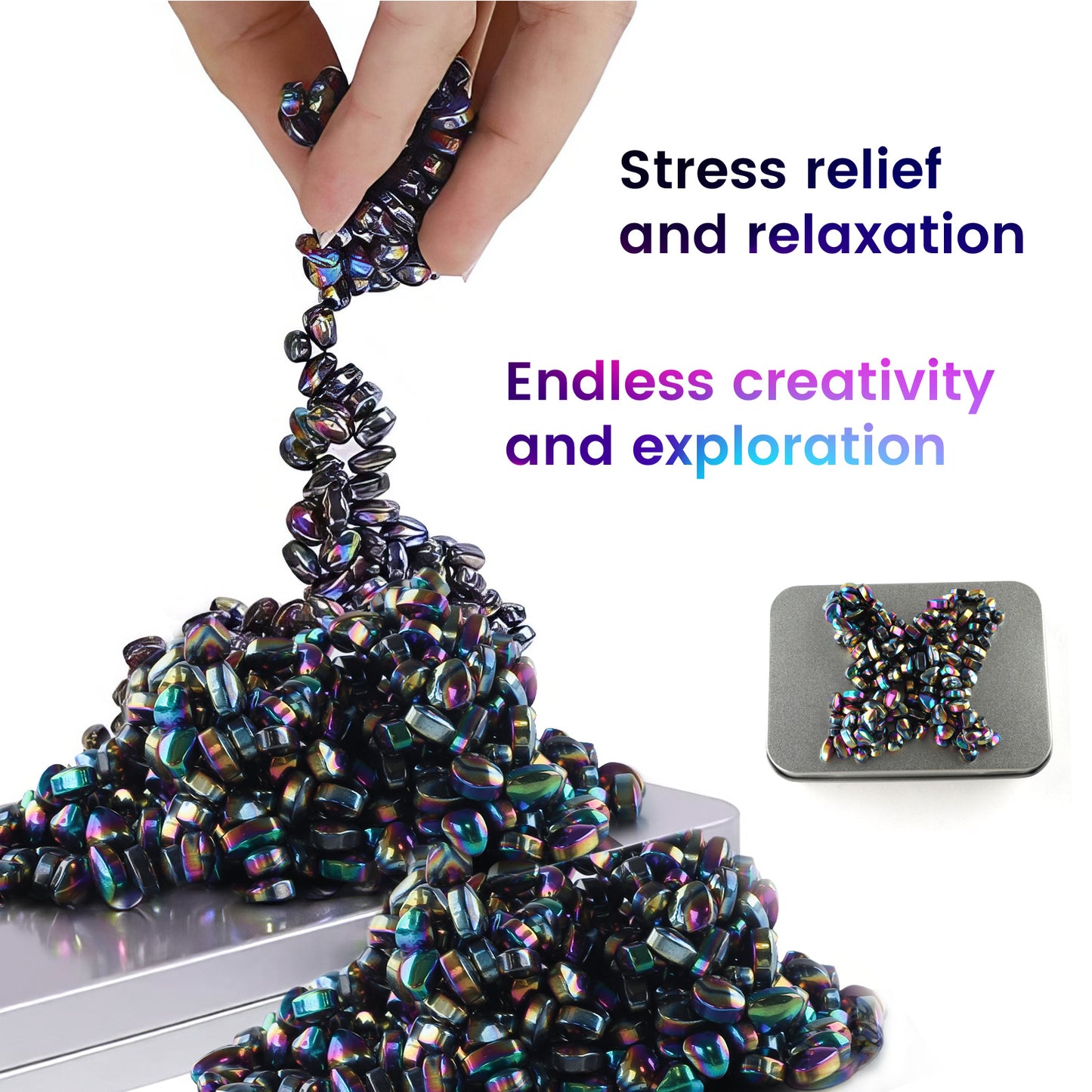Magnetic Balls Fidget Toys Adults 1002PCS Mini Magnetic Putty Desk Magnetic Beads Desk Toys for Office with Rectangular Box