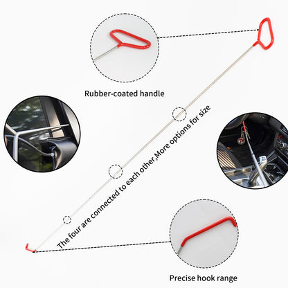 65 inch Long Pick Up Tool, Multi-Function Portable Durable Adjustable Length 65" Long Pin Puller Hook,Solid Steel Wheel Pin Puller Long Reach Tool Pin