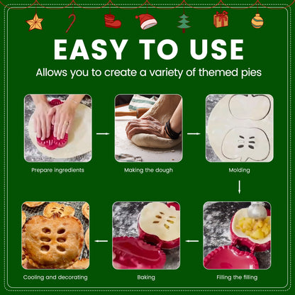 9PCS Mini Hand Pie mould Hand Pie Maker Mini Pie mould One Press Pie Set Pocket Pie Press Set Dough Press Tool forBaking Supplies