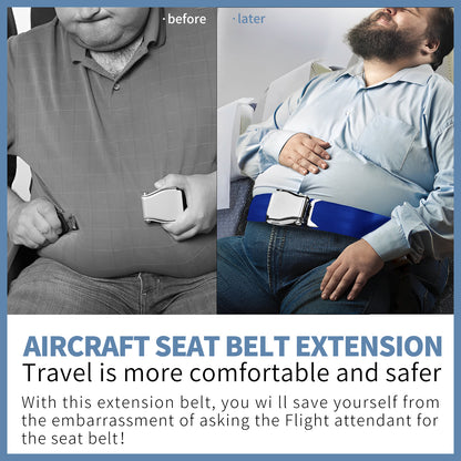 Airplane Seat Belt Extender,Adjustable Airplane Seat Belt Extender 7-32" with Carry Case,FITS ALL Airlines