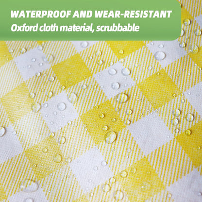 Picnic Blanket, 79*59 inches, Waterproof Foldable, Gingham Pattern (Yellow)