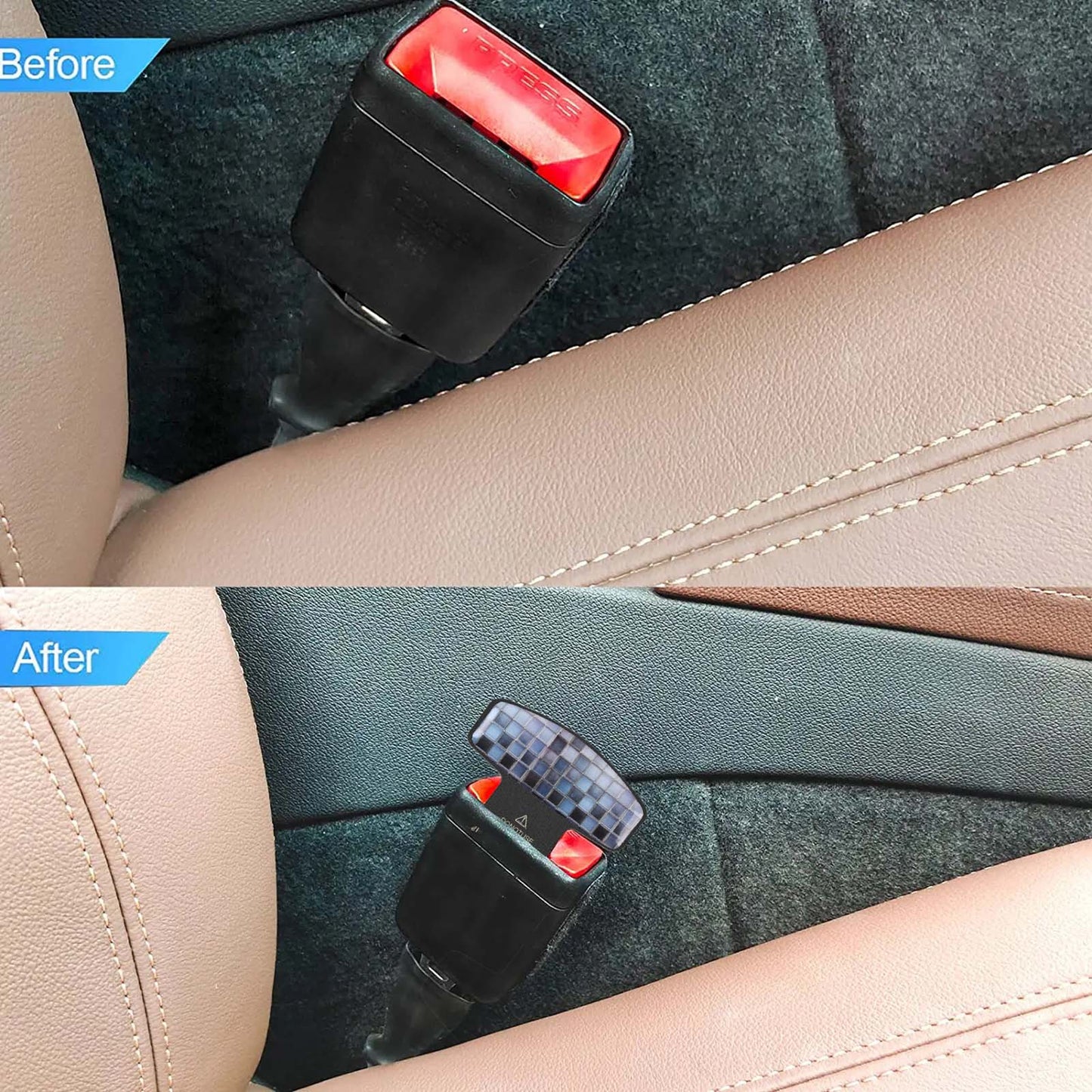 2 Pcs Seat Belt Pads Trim,Universal Car Accessories for Most Vehicles,(Blue)