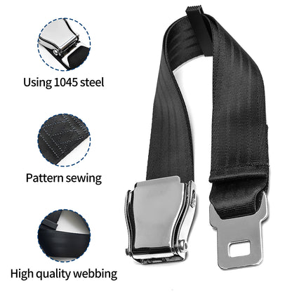 Airplane Seat Belt Extender,Adjustable Airplane Seat Belt Extender 7-32" with Carry Case,FITS ALL Airlines