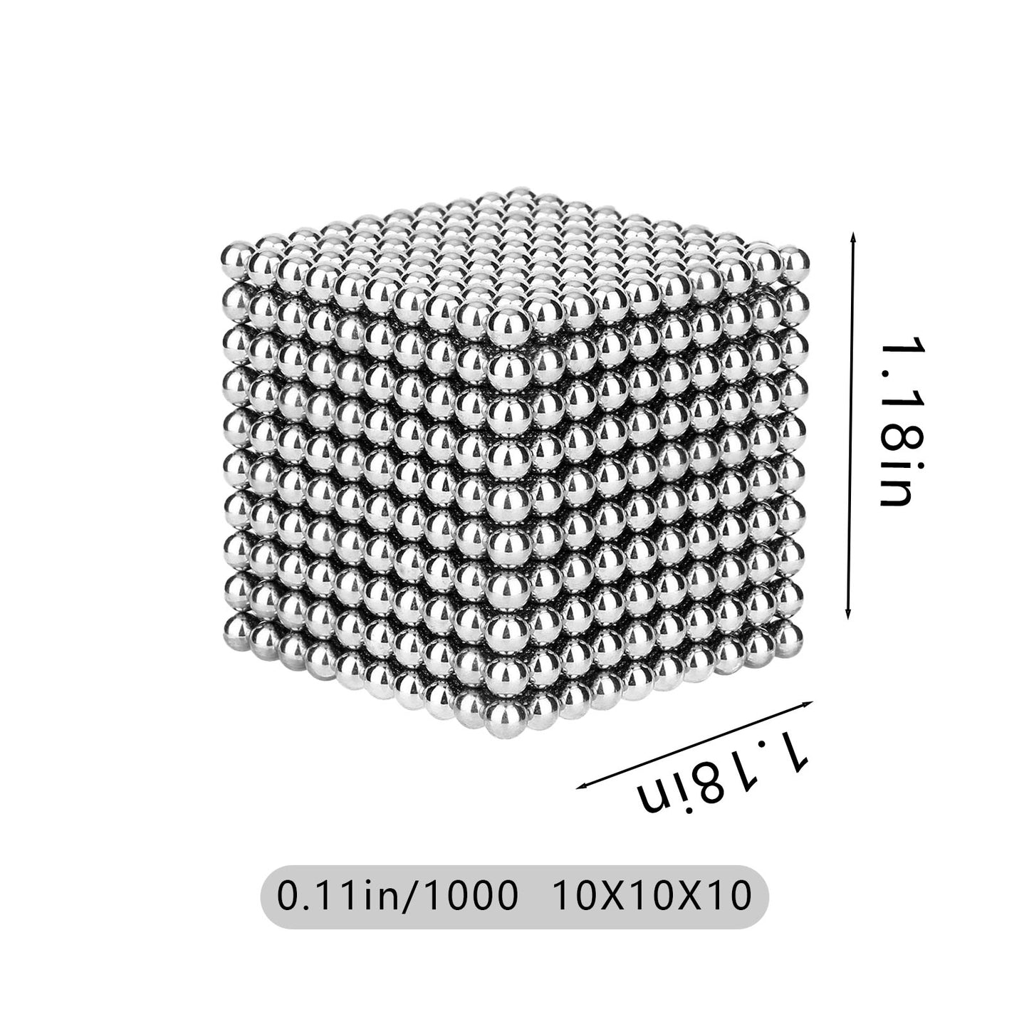 Magnetic Putty Balls for Teenager Adults, Creative 3D Versatile Beads，Fidget Toy Stress Reliever Magnet Slime Beads 1000Pcs