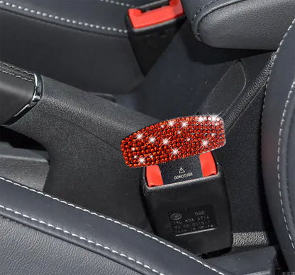 Seat Belt Clip, 4PCS Upgraded Seatbelt Clip, Car Supplies Seat Belt Clip Safety Belts Buckle，Universal for Most Vehicles（Red Diamond )