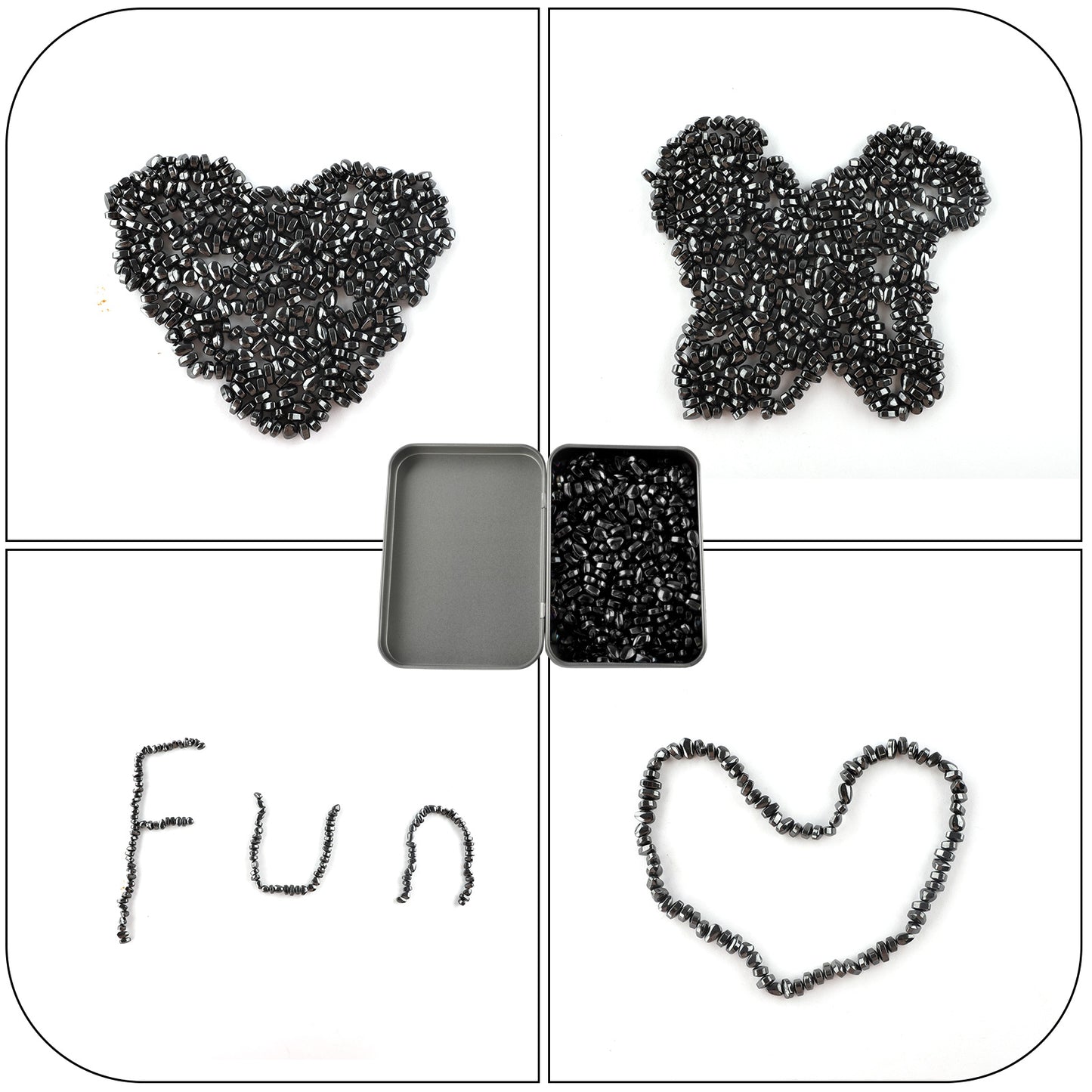 Magnetic Balls Putty Puzzle Anxiety/Stress Relief Toy Desk Fidget Toys Magnetic Stones 500P Black