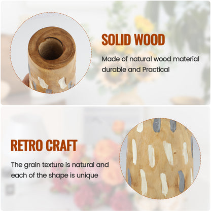 Wooden Vase – Handmade Decorative Flower Holder for Home, Office, and Living Room Decor