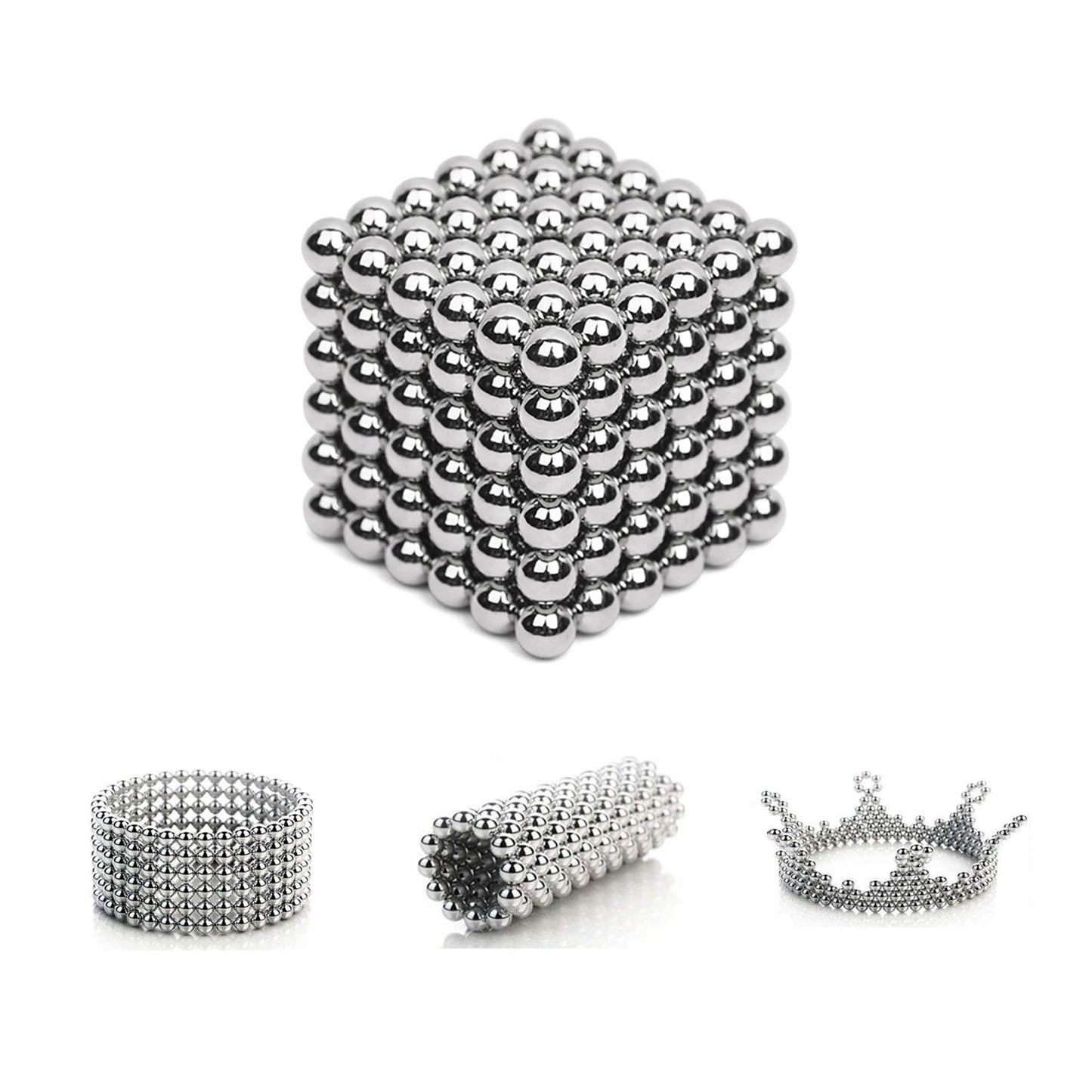 Magnetic Putty Balls for Teenager Adults, Creative 3D Versatile Beads，Fidget Toy Stress Reliever Magnet Slime Beads 216Pcs