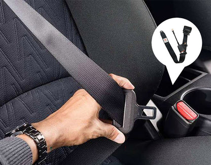 2 Pack 3 Point Seat Belt Pads Universal Adjustable Retractable Lap Set for Go Kart,Club Golf Cart,UTV,VR,Minivan Van, SUV, Cars, Buggies,Pickup，Truck for Modification Belts Kits (L-Black)