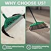 Magic Air Broom Household Silicone Broom, Multifunction Floor Squeegee with 2 Heads - Brush and Scrape, Magic Sweeper with Extra-Long Adjustable Aluminum Handle for Floor, Glass, Tile (Green)
