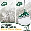Magic Air Broom Household Silicone Broom, Multifunction Floor Squeegee with 2 Heads - Brush and Scrape, Magic Sweeper with Extra-Long Adjustable Aluminum Handle for Floor, Glass, Tile (Green)