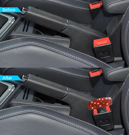 Seat Belt Clip, 4PCS Upgraded Seatbelt Clip, Car Supplies Seat Belt Clip Safety Belts Buckle，Universal for Most Vehicles（Red Diamond )