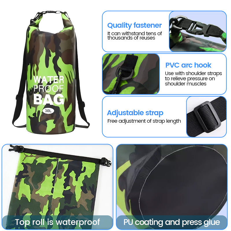 30L Waterproof Dry Bag-Lightweight Bags for Kayaking, Boating, Fishing, Swimming and Camping