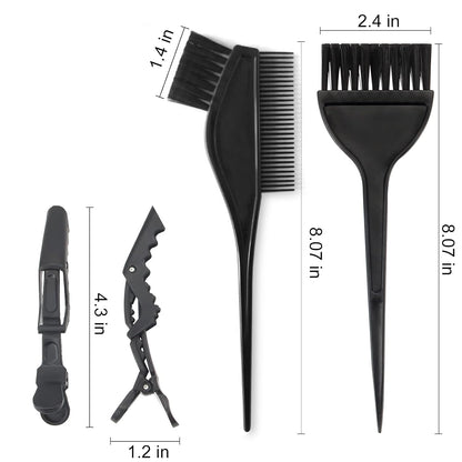 5Pcs Professional Salon Hair Coloring Dyeing Kit, Hair Bleach Dit Hair Coloring Products with Hair Dye Brush, Hair Color Bowl, Hair Clips