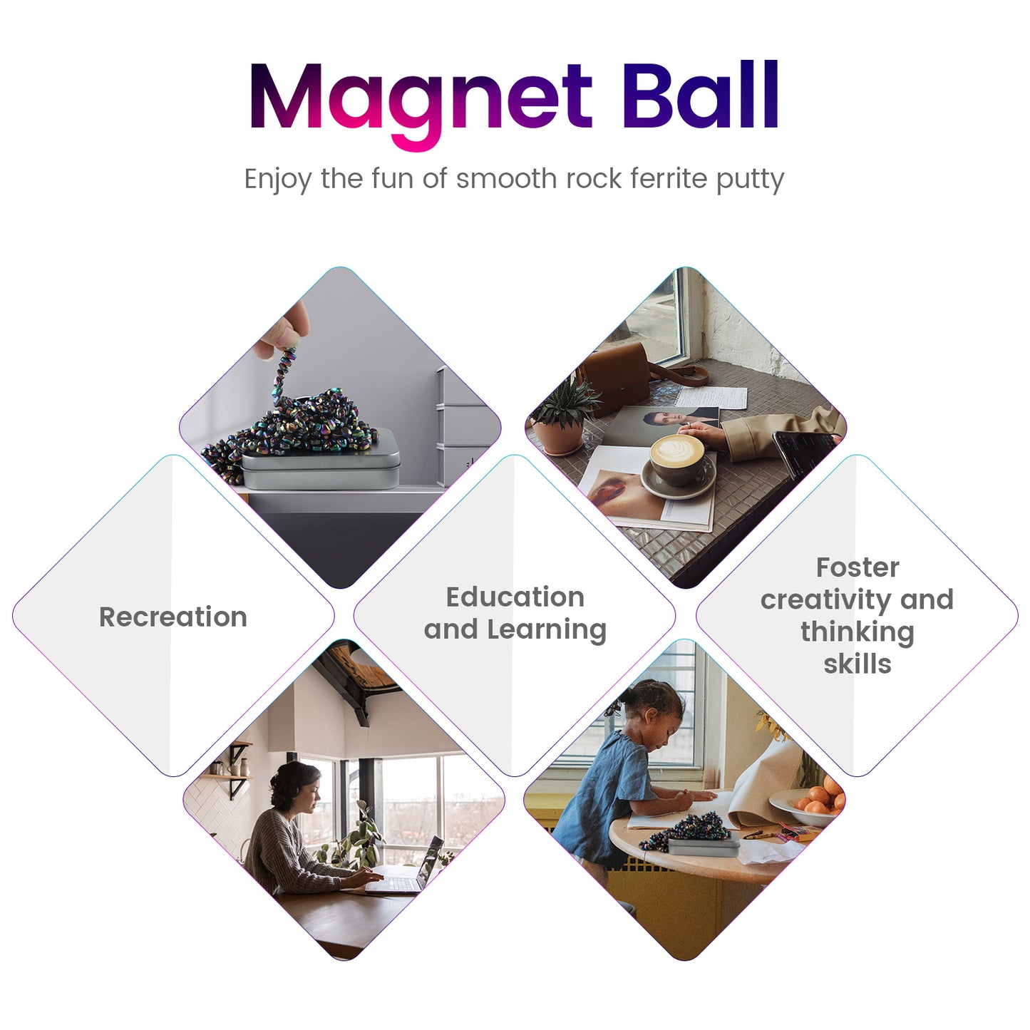 Magnetic Balls Fidget Toys Adults 1002PCS Mini Magnetic Putty Desk Magnetic Beads Desk Toys for Office with Rectangular Box