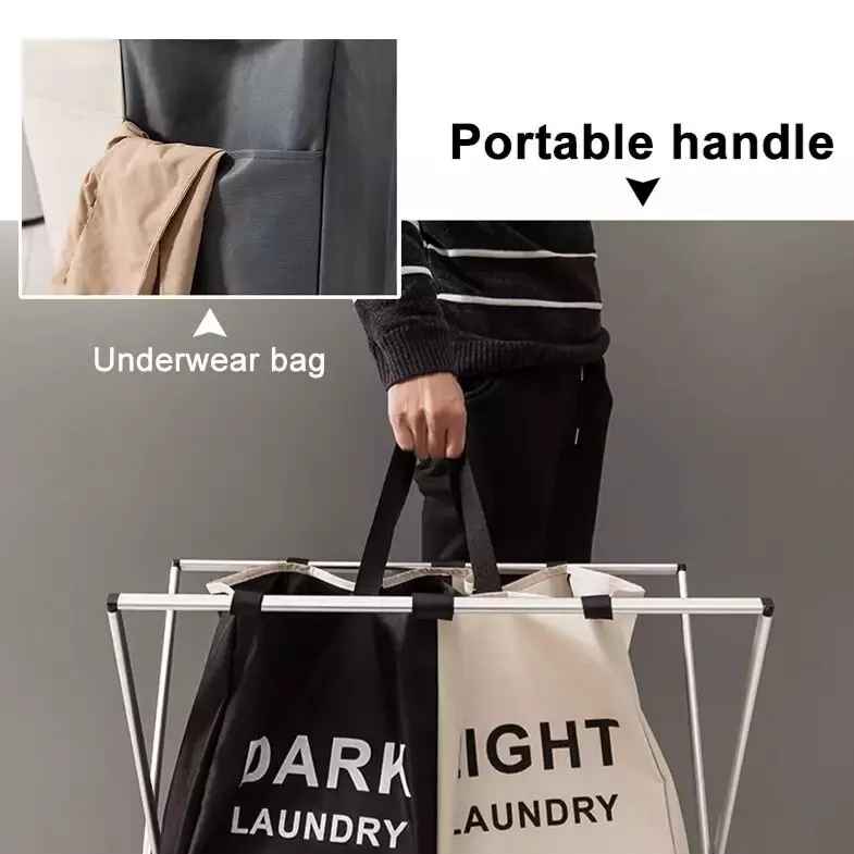 180L Large Laundry Basket, Freestanding Laundry Hamper, Collapsible Tall Clothes Hamper with Handles for Clothes Toys in the Dorm & Family Closet Storage Container and Organizer (1-Pack)