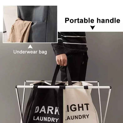 180L Large Laundry Basket, Freestanding Laundry Hamper, Collapsible Tall Clothes Hamper with Handles for Clothes Toys in the Dorm & Family Closet Storage Container and Organizer (1-Pack)