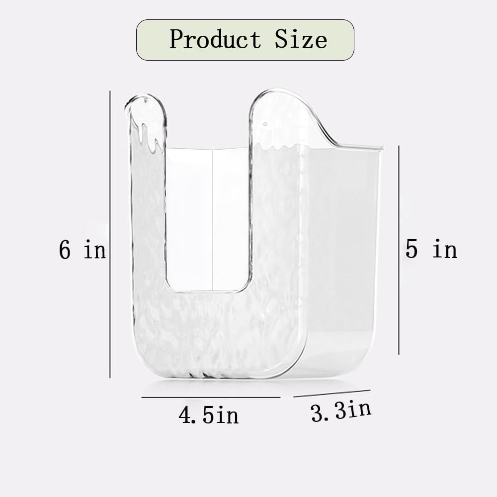 2pcs Wall-Mount Wipe Holder Tissue Storage Box for Kitchen and Bathroom Pet Material No Damage to Walls Easy to Install Smooth