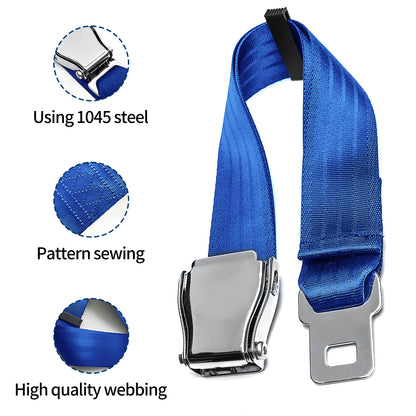 Airplane Seat Belt Extender,Adjustable Airplane Seat Belt Extender 7-32" with Carry Case,FITS ALL Airlines