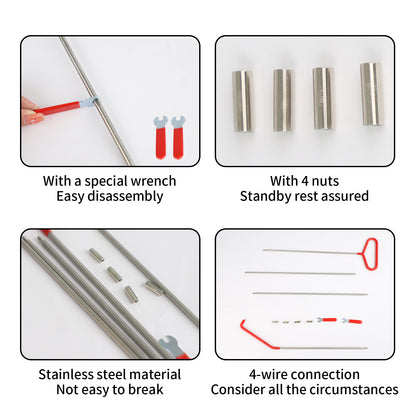 65 inch Long Pick Up Tool, Multi-Function Portable Durable Adjustable Length 65" Long Pin Puller Hook,Solid Steel Wheel Pin Puller Long Reach Tool Pin