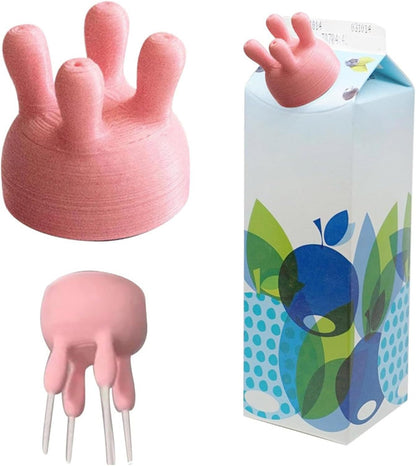 10PCS Cow Udder Milk Carton Cap, Funny Milk Bottle Diverter, Udder Shaped Pouring Cap for Carton Milk, Milking Machine Style Milk Cap, Humorous Milk Jug Lid for Home Use & Gifts