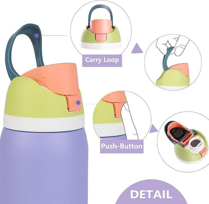 Replacement Lid for Owala Freesip, One Button Water Bottle Top Replacement Cap Compatible with Owala Cup 16oz 24oz 32oz 40oz, Leakproof Lids Accessory，BPA-Free，No Water Leakage