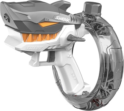 Automatic Squirt Guns Toys, Shark Automatic Water Blaster Toys, Electric Water Gun for Adults & Kids,300cc Large Capacity, Long Range 24-32 FT,Summer Swimming Pool Party and Outdoor (Grey)