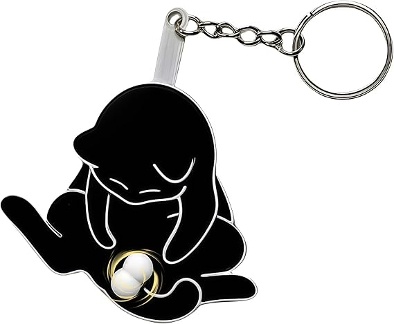 Mischief Cat Interactive Keychain Funny Wiggling Keychain with Rotating Cats Eggs Hilarious Gift for Cat Lovers