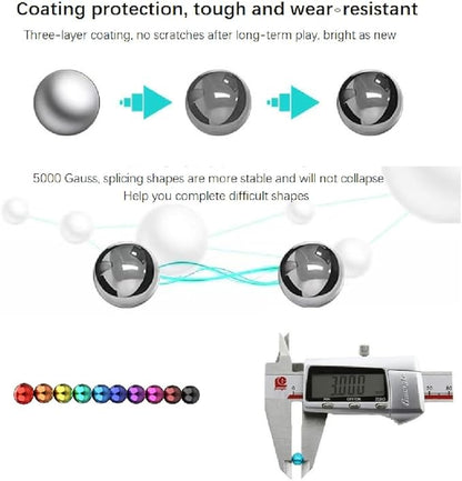 Magic Kits & Accessories - 216pcs,8 colors Magnetic Tricks Balls Toys, Upgrade Magnet Challenge Game