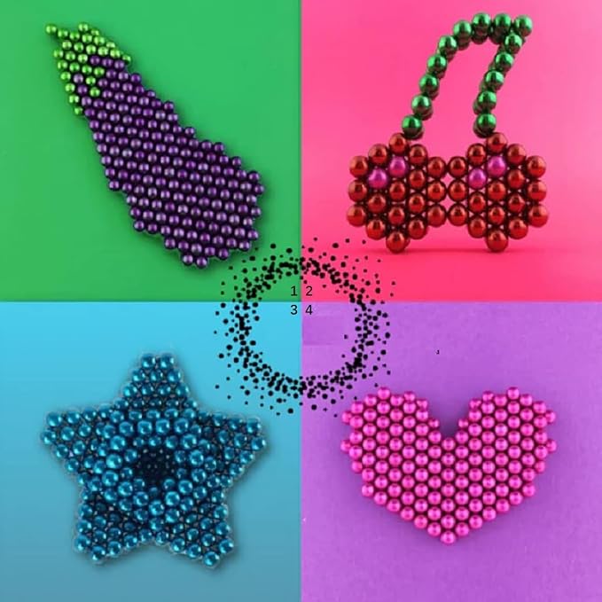 Magic Kits & Accessories - 216pcs,8 colors Magnetic Tricks Balls Toys, Upgrade Magnet Challenge Game