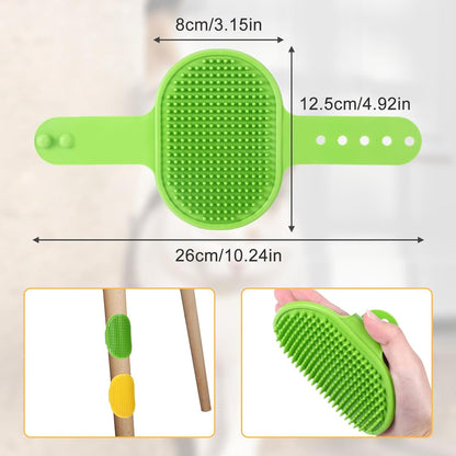 Cat Scratching Interactive Leg Wrap Grooming Tool for Kitty Massage Corner Silicone Wall-Mounted Scratcher Fun Pet Scratch Pad Toy (2 Yellow+2 Green)