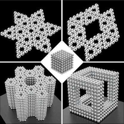 Magnetic Putty Balls for Teenager Adults, Creative 3D Versatile Beads，Fidget Toy Stress Reliever Magnet Slime Beads 216Pcs