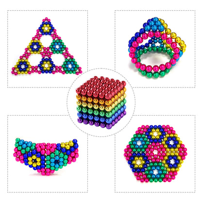 Magnetic Putty Balls for Teenager Adults, Creative 3D Versatile Beads，Fidget Toy Stress Reliever Magnet Slime Beads 216Pcs