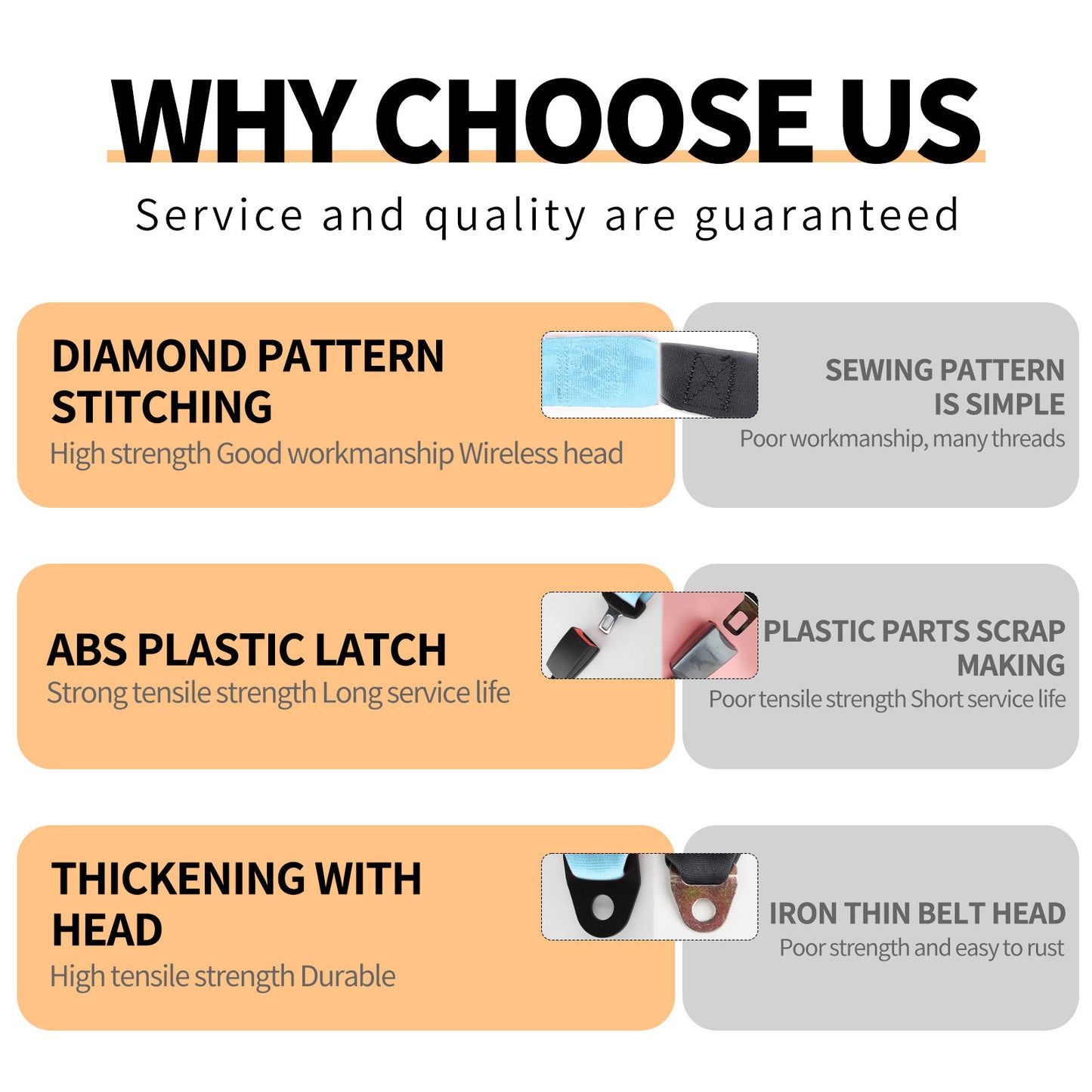 2 Set Universal 3pt Adjustable Retractable Lap Suitable for Modification Belts Kit for Go Kart,Club Golf Cart,Van,UTV,VR, Buggies, Minivan,Pickup and Truck