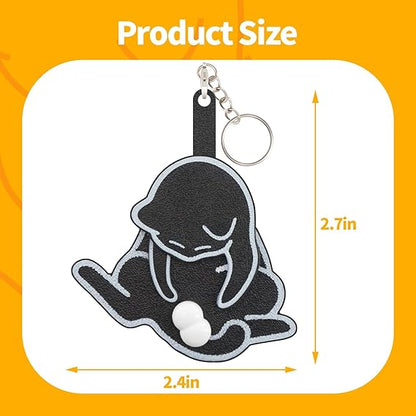 Mischief Cat Interactive Keychain Funny Wiggling Keychain with Rotating Cats Eggs Hilarious Gift for Cat Lovers
