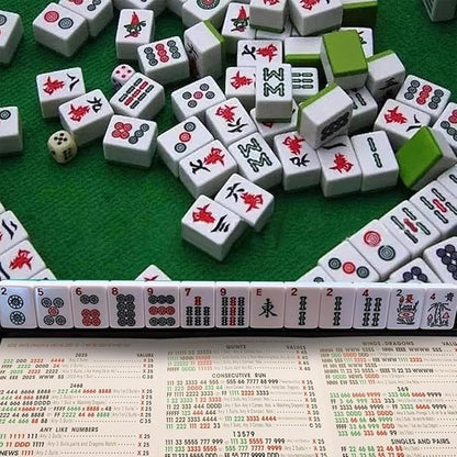 2025 Mahjong Card Official Large Print, National Mahjong League Cards, 4 Pcs Official National Standard Mah Jongg Hands and Rules Cards, Easy-to-Read Large Size Mah Jongg Card (Blue)