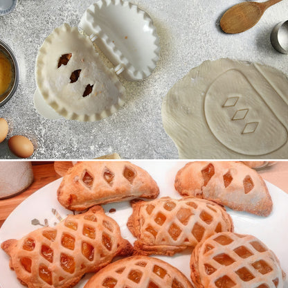 9PCS Mini Hand Pie mould Hand Pie Maker Mini Pie mould One Press Pie Set Pocket Pie Press Set Dough Press Tool forBaking Supplies
