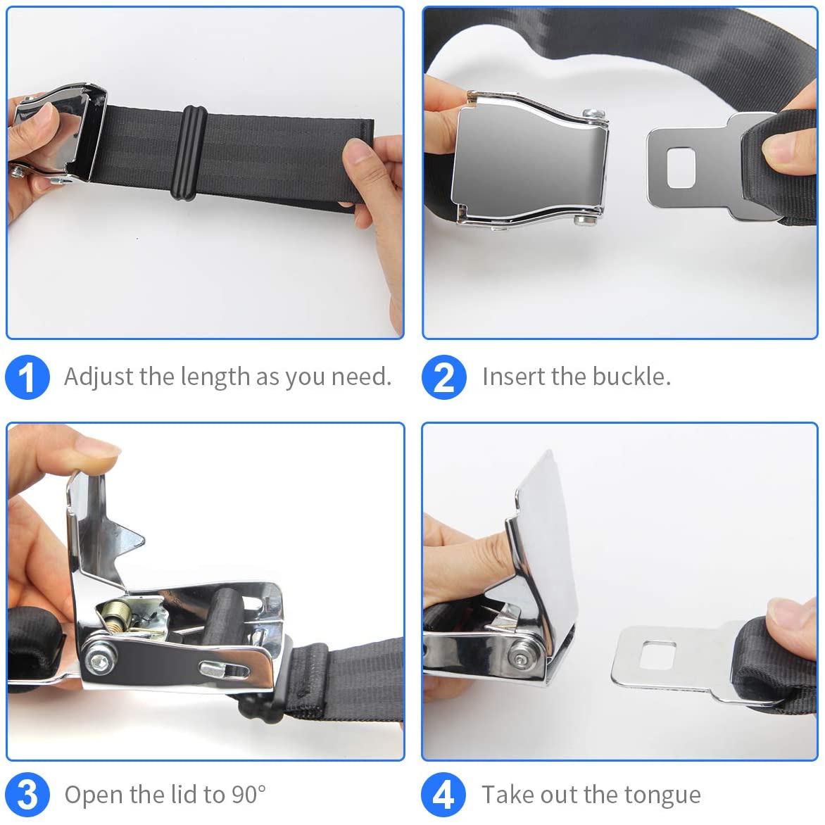 Airplane Seat Belt Extender,Adjustable Airplane Seat Belt Extender 7-32" with Carry Case,FITS ALL Airlines