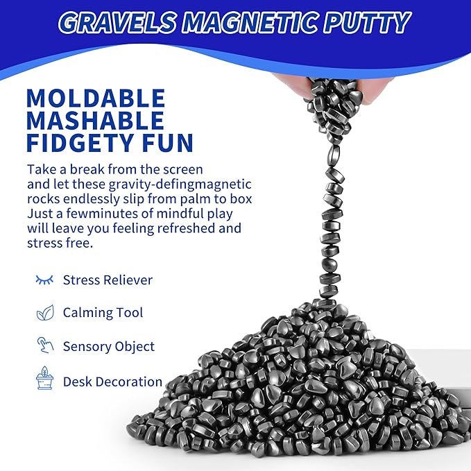Magnetic Balls Fidget Toys Adults 500 PCS Mini Magnetic Putty Desk Magnetic Beads Desk Toys for Office with Rectangular Box