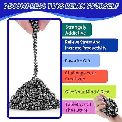 Magnetic Balls Fidget Toys Adults 500 PCS Mini Magnetic Putty Desk Magnetic Beads Desk Toys for Office with Rectangular Box