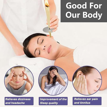 20 PCS Natural Earwax Candle Removal Kits, Beeswax Earwax Cleansing Tool Sets for Adults and Kids, Safe and Easy to Use