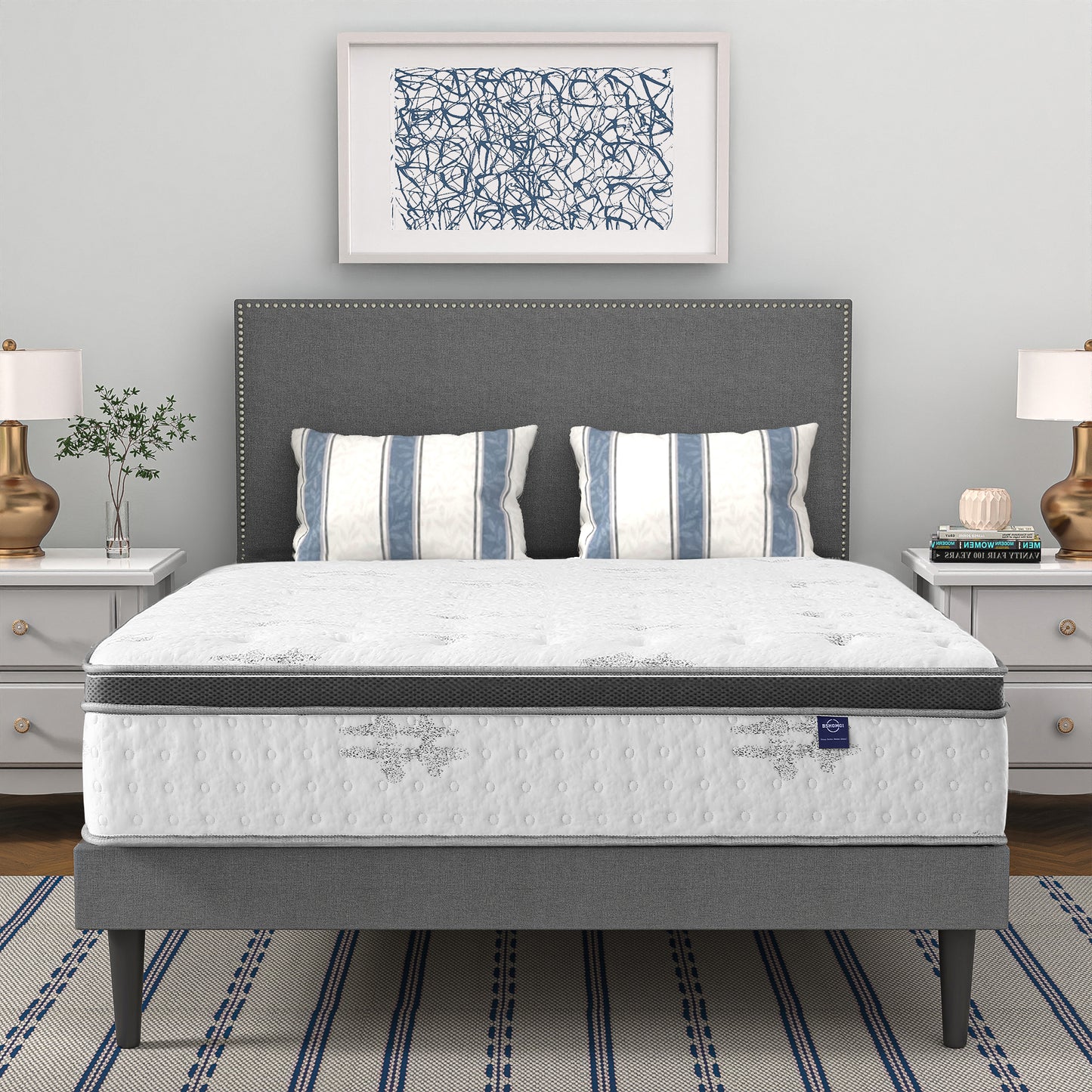 Mattress,12-inch thick memory foam mattress,Queen&King Size Mattress Bed in a Box,Fiberglass Free Mattress
